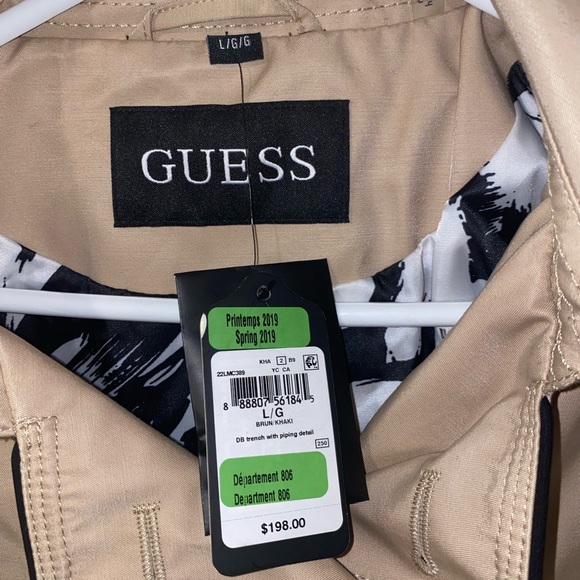 NWT - GUESS Tan Trench Coat - Picture 2 of 4
